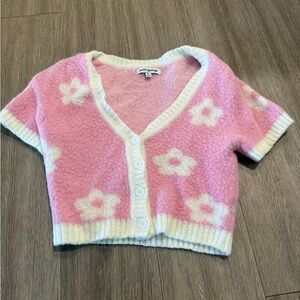 Pink Floral Crop Top